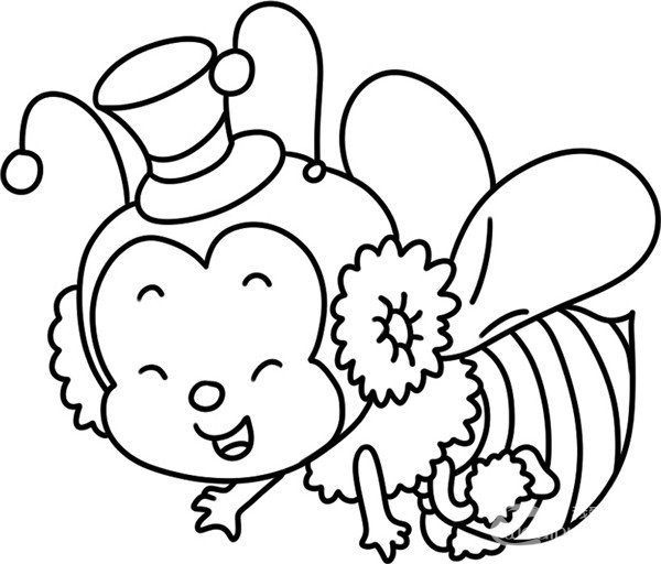 儿童怎么画小蜜蜂简笔画