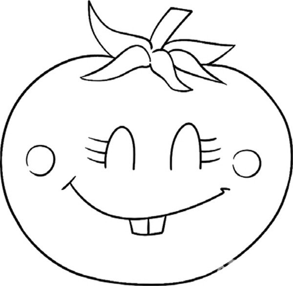 儿童画西红柿很简单的简笔画