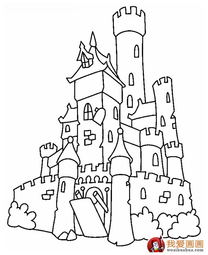 儿童漂亮城堡简笔画图片大全