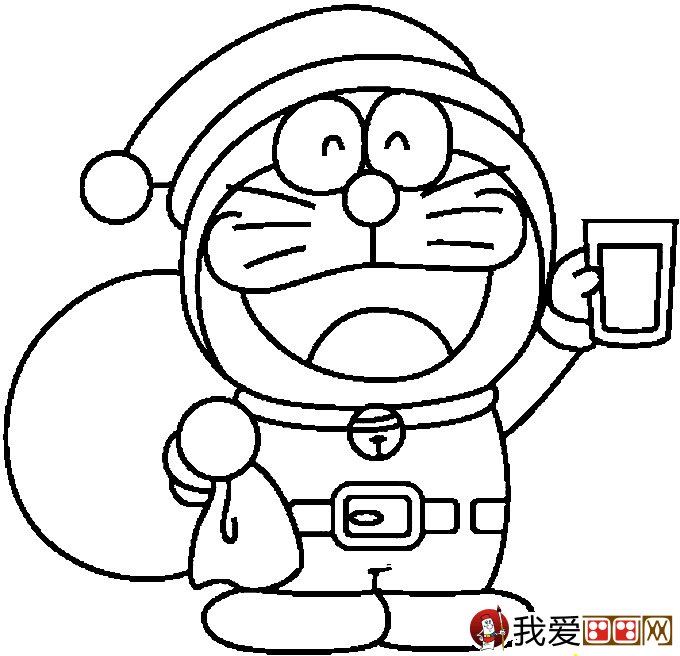 呆萌可爱的哆啦a梦简笔画图片
