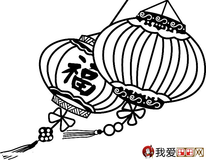 各种灯笼简笔画图片大全