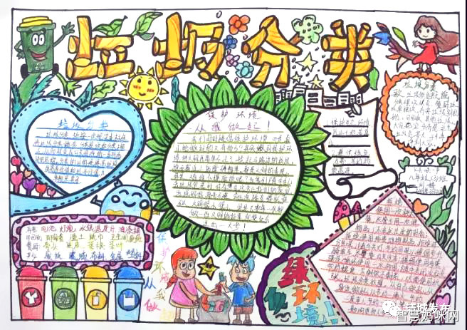 小学一年级垃圾分类手抄报