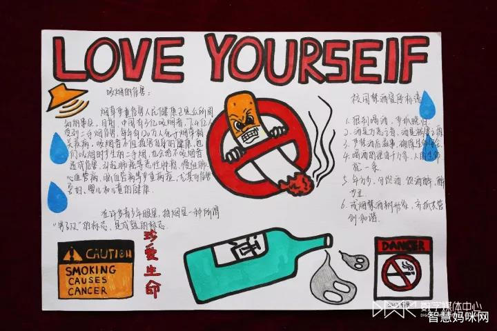 校园禁烟禁酒黑板报图片