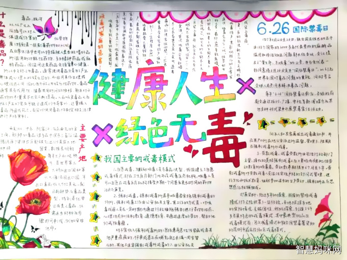 绿色无毒,健康人生手抄报内容图片