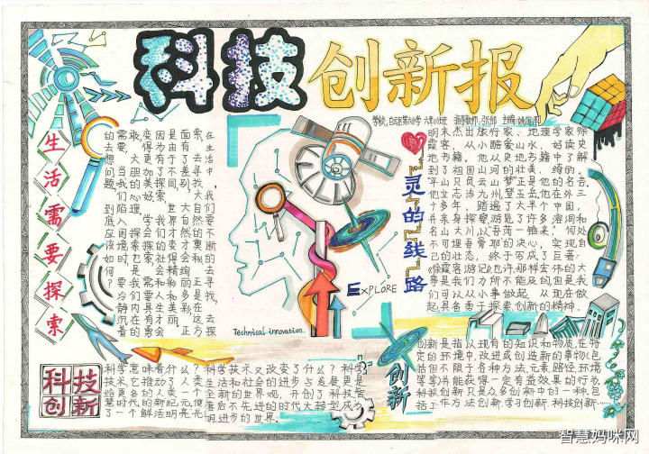 科技创造未来手抄报图片