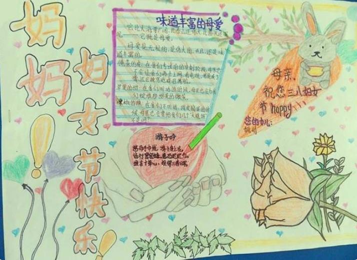 三八妇女节主题手抄报图片