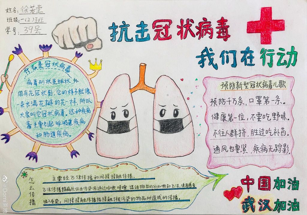 关于预防新型冠肺炎手抄报大全