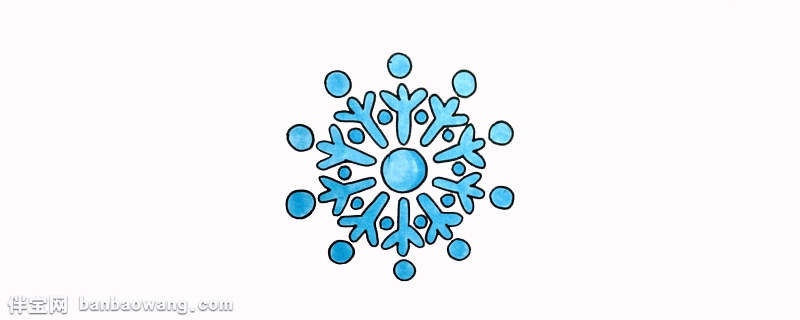 各种形状雪花简笔画图片大全
