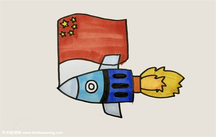 幼儿院热爱祖国绘画