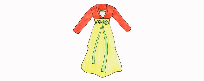 女子古装衣服简笔画画法