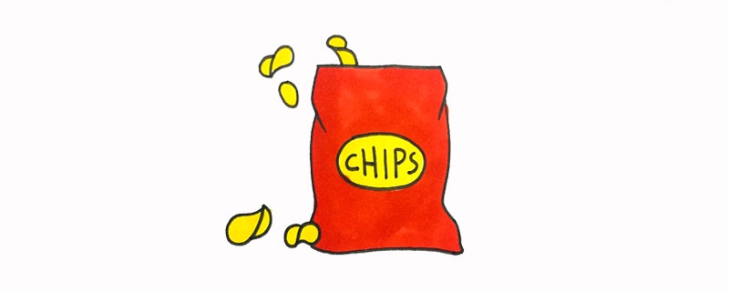 一袋薯片零食怎么画