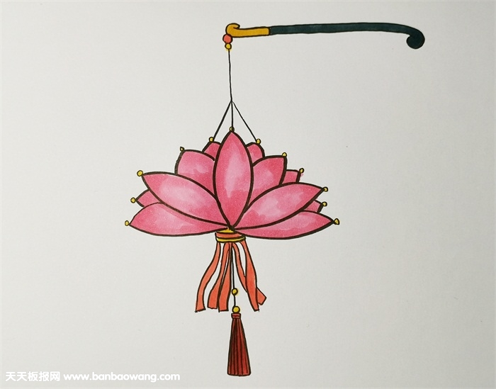 莲花灯的画法简笔画