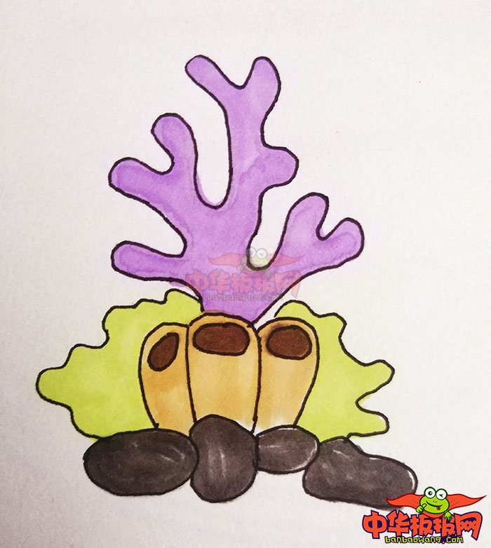 最简单的儿童画珊瑚怎么画