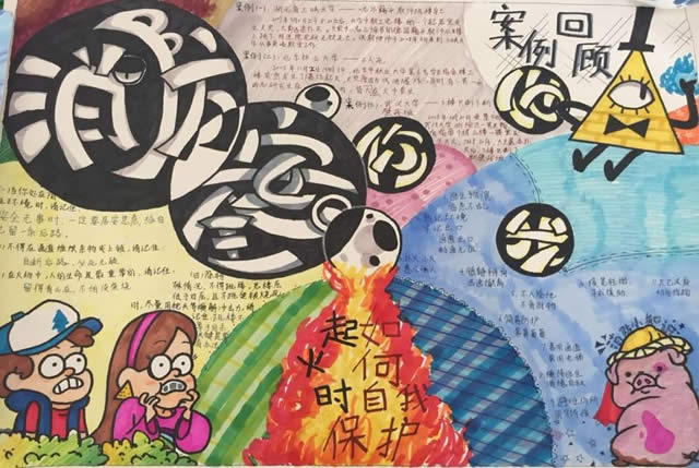 简单漂亮小学生消防安全知识手抄报
