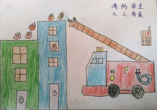 幼儿安全消防意识手抄报图片