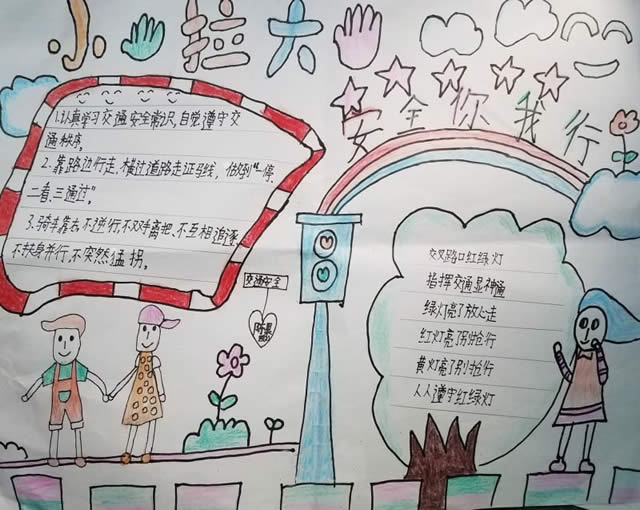 小学生安全教育手抄报内容图片