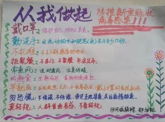 防控疫情从我做起手抄报