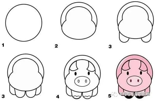 1～10画小动物简笔画步骤图
