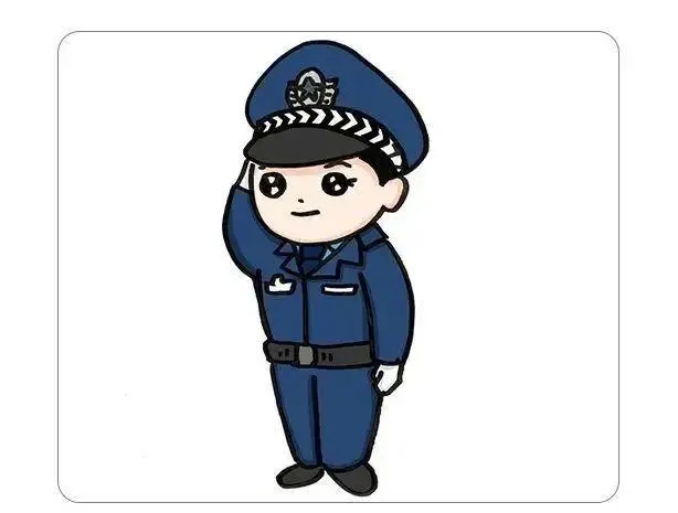 帅气小警察简笔画教程图解