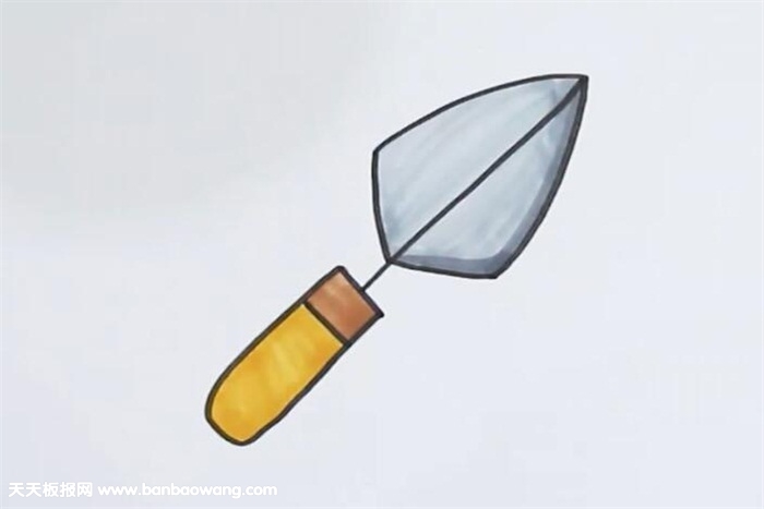 可爱彩色铲子简笔画