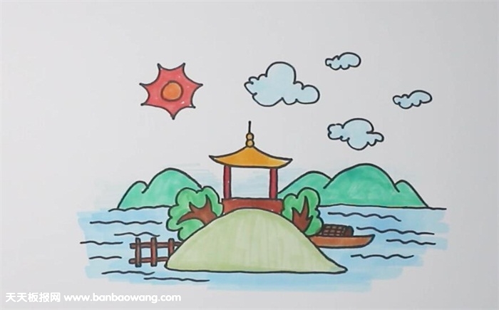 公园简笔画简单又漂亮