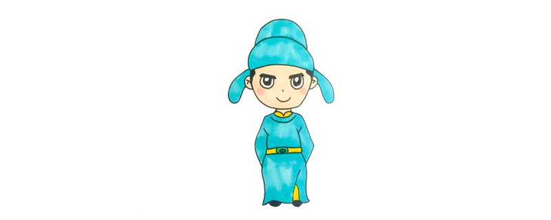 q版李白怎么画简单又漂亮有颜色
