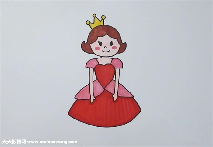 最美女王殿下简笔画