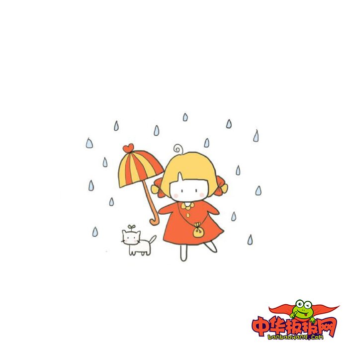 小女孩简笔画简单的图画