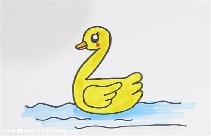 用数字2画小鸭简笔画