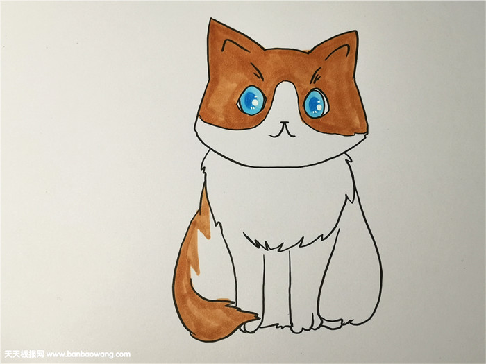 小猫又Q又萌的简笔画