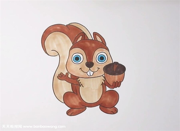 可爱的小松鼠简笔画