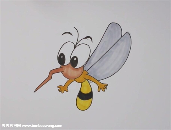 一只小蚊子简笔画怎么画