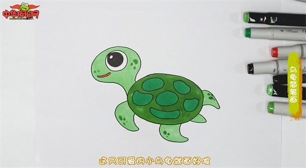 乌龟怎么画漂亮