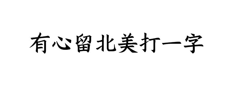 有心留北美打一字谜底是什么字
