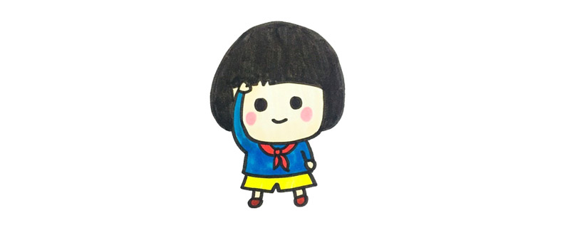 红领巾少年敬礼简笔画