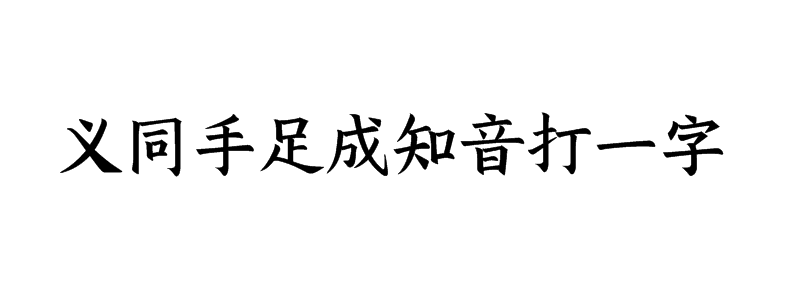 义同手足成知音打一字谜底解释