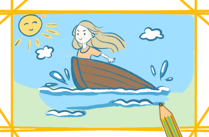 乘风破浪小女生怎么画