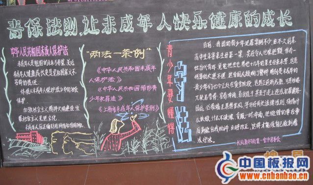 安全两法一条例黑板报