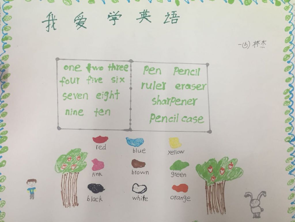 一年级寒假英语手抄报简单又漂亮
