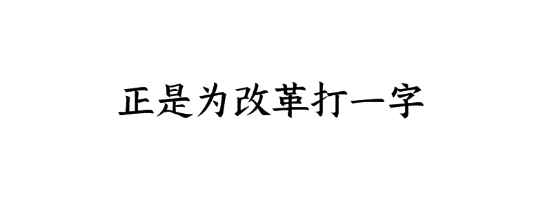 正是为改革打一字迷