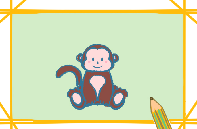 猴子的儿童简笔画