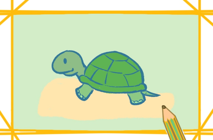 小乌龟简笔画步骤教程