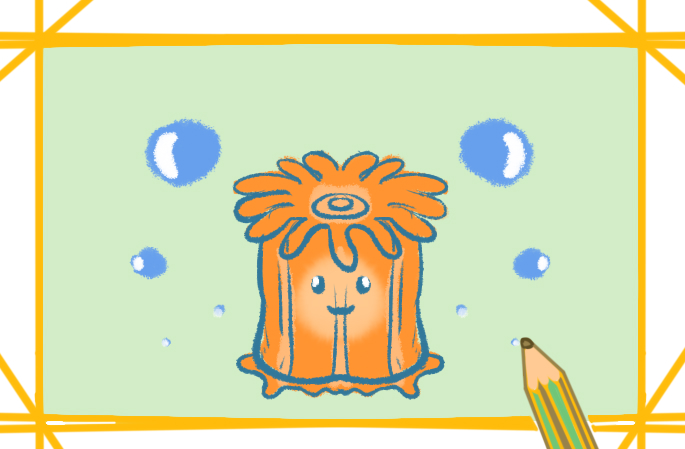 海葵的简笔画画法