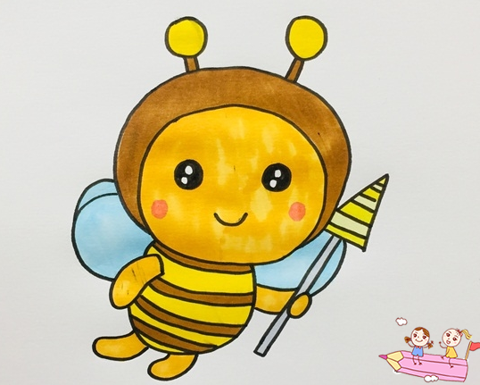小蜜蜂彩色简笔画