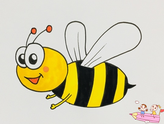 小蜜蜂的画法简单又可爱