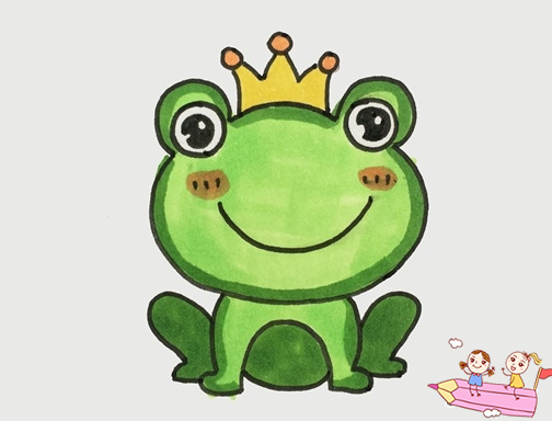 简单的青蛙王子儿童画