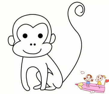 怎么画猴子简单画法