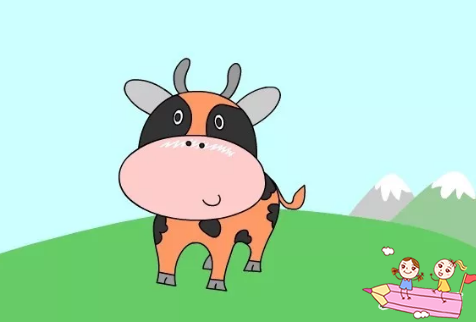 可爱小奶牛简笔画
