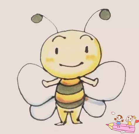小蜜蜂可爱简笔画