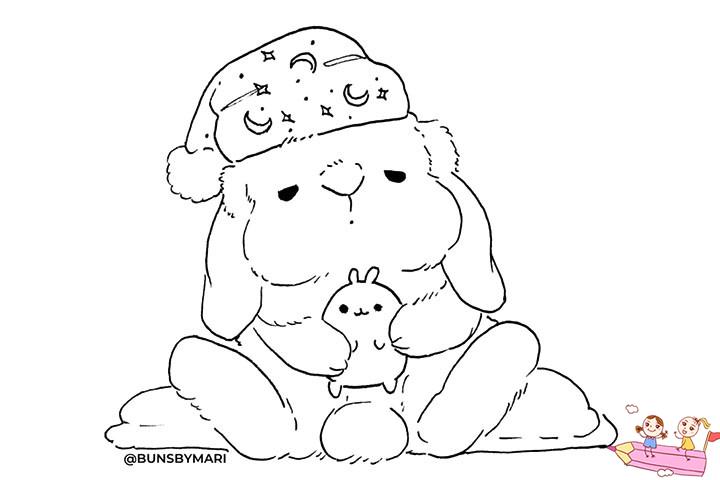 胖兔兔简笔画图片